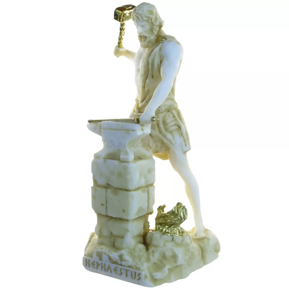 Small Greek Pantheon Hephaestus Statue - Marble Finish (Copy)