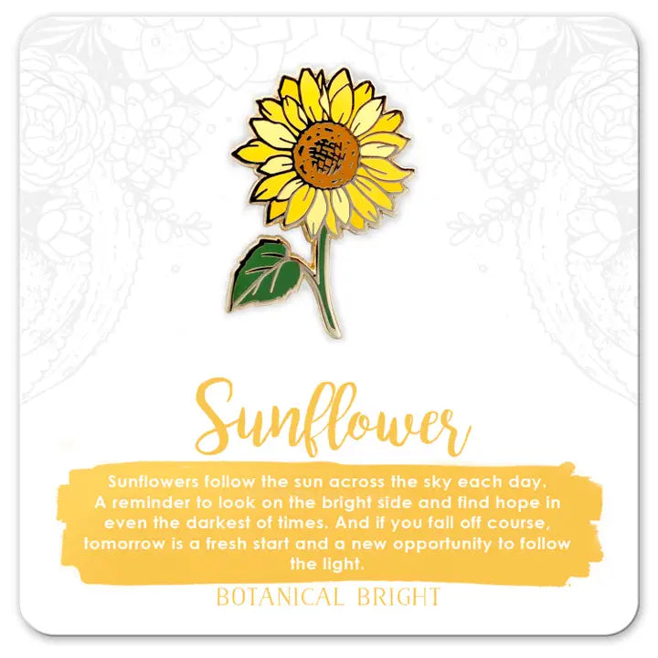 Botanical Bright Sunflower Enamel Pin