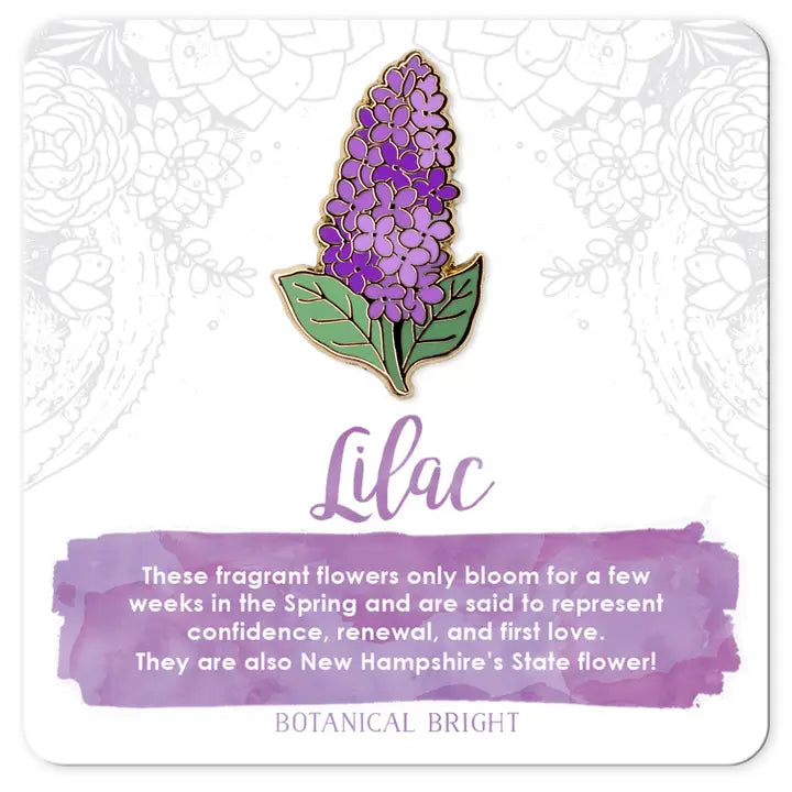 Botanical Bright Lilac Enamel Pin