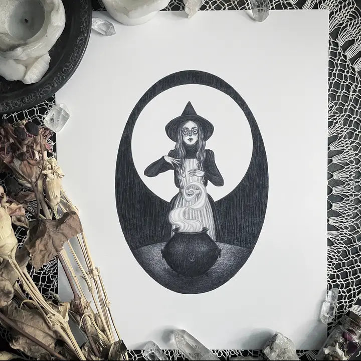 Kitchen Witch Art Print 5x7