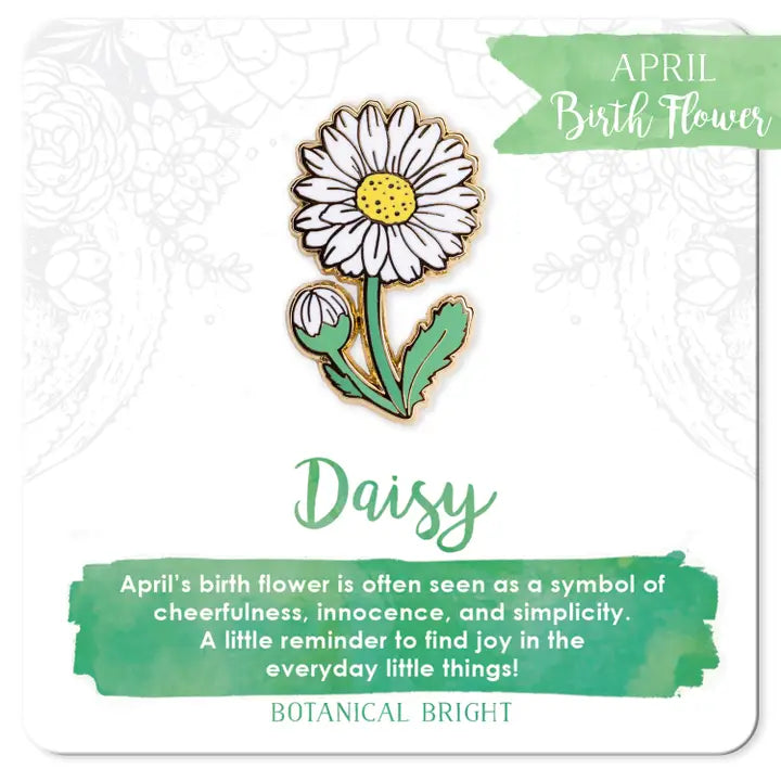 Botanical Bright Daisy Enamel Pin