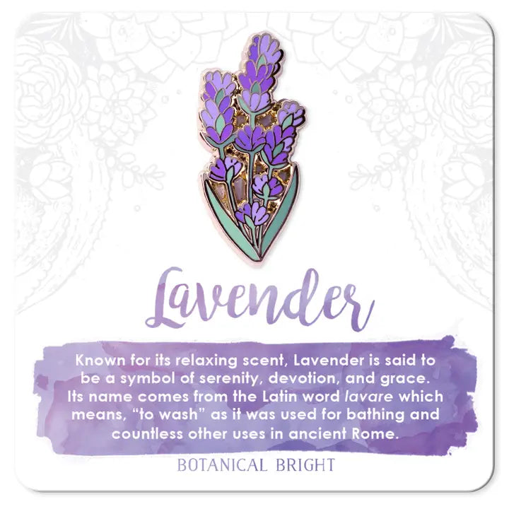 Botanical Bright Lavender Enamel Pin