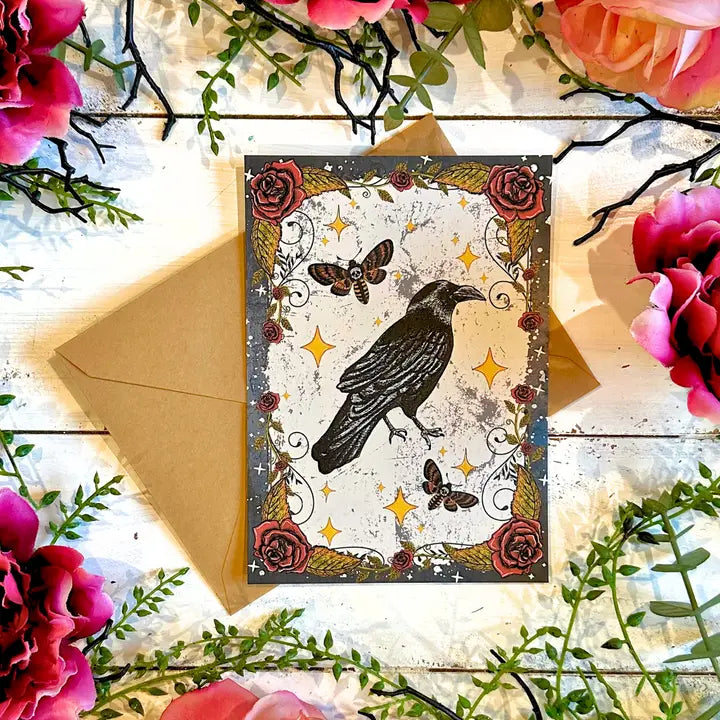 NMM 5x7  Witchy Raven Card