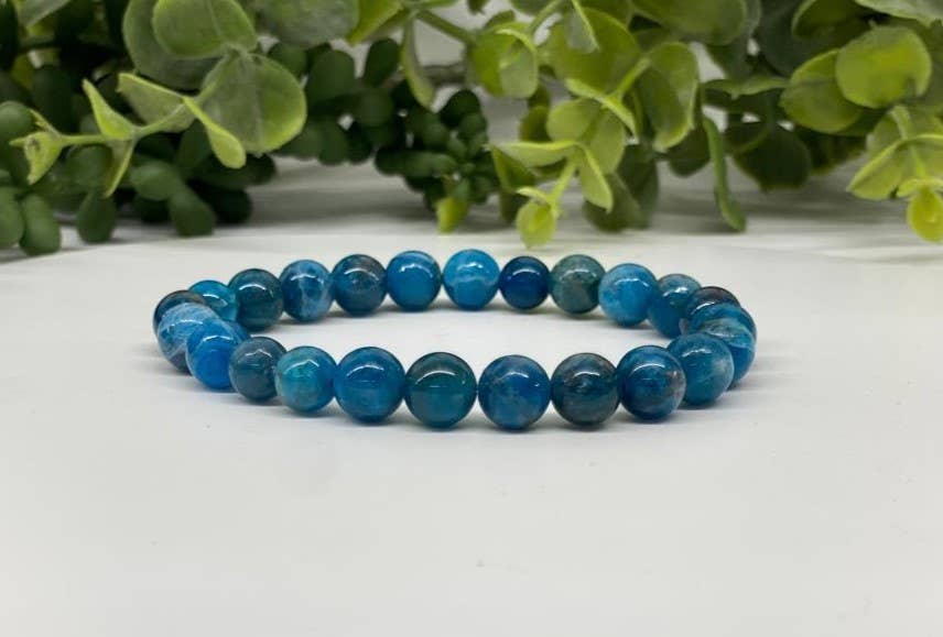 Blue Apatite Stretchable Bracelet 8mm