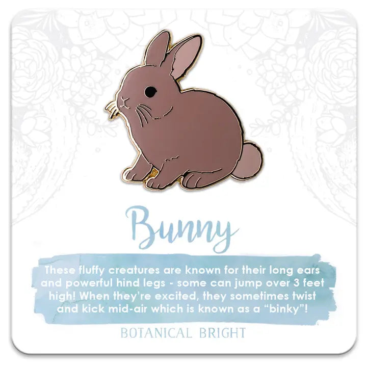 Botanical Bright Bunny Enamel Pin