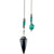 Pendulum Long Point Hematite Turquoise Nugget