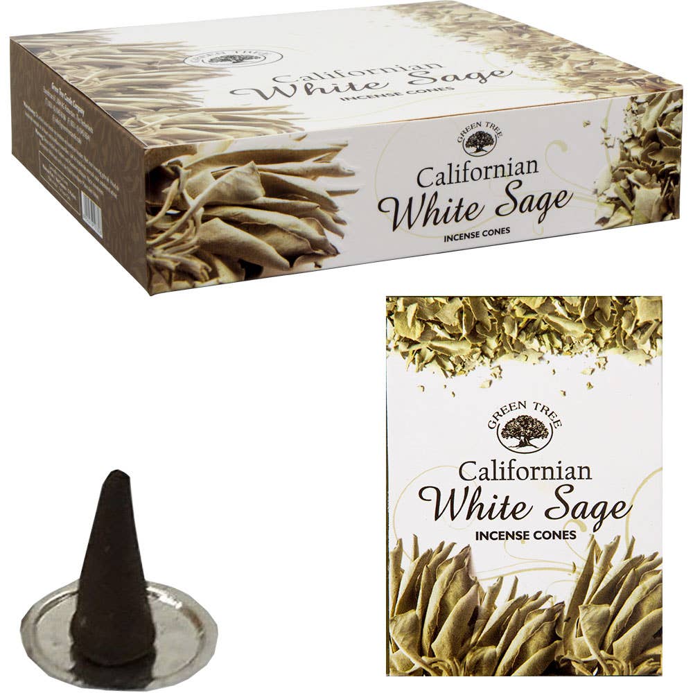 Green Tree White Sage Cones (10 cones)