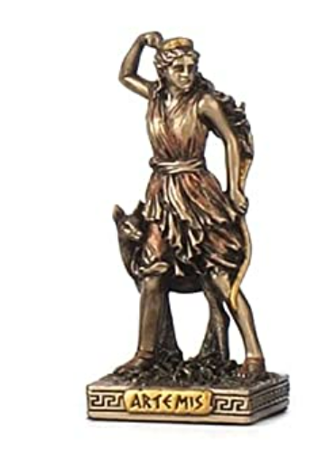 Small Greek Pantheon Artemis Statue - Gold Finish