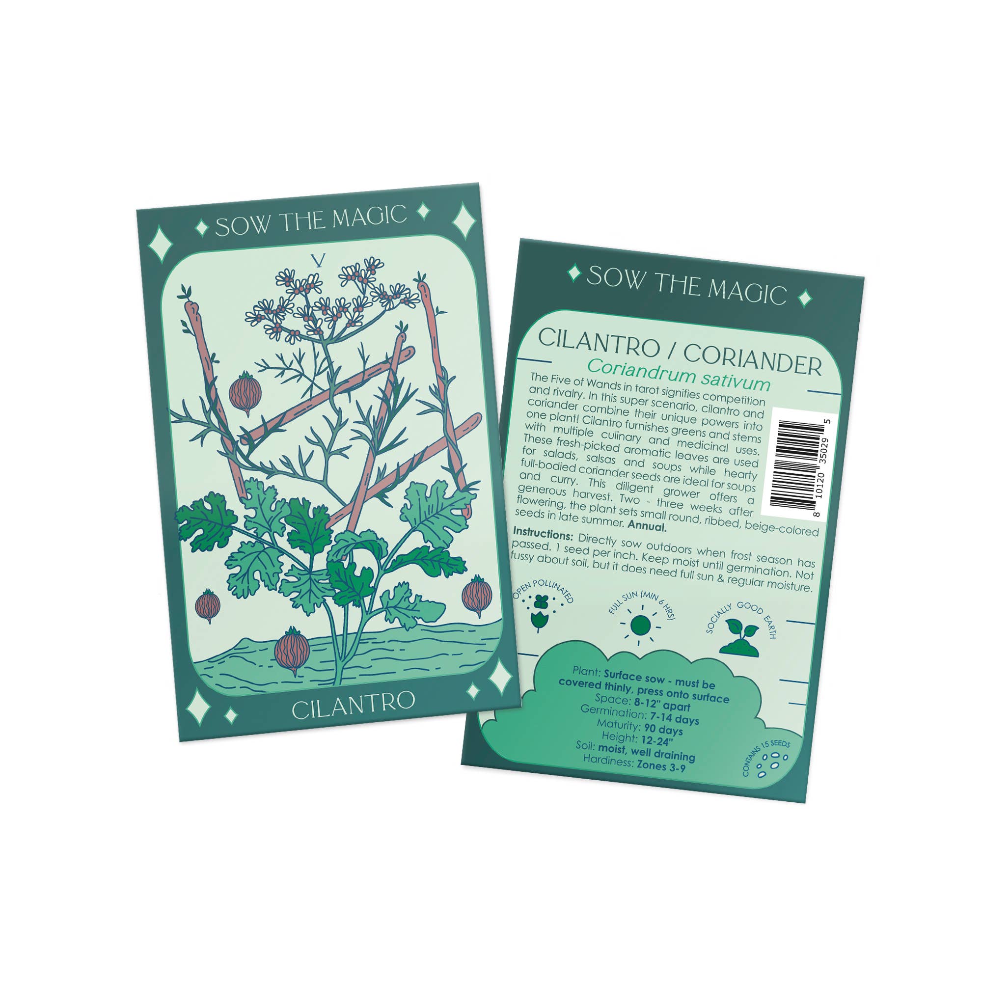 Cilantro Coriander Tarot Garden + Gift Seed Packet