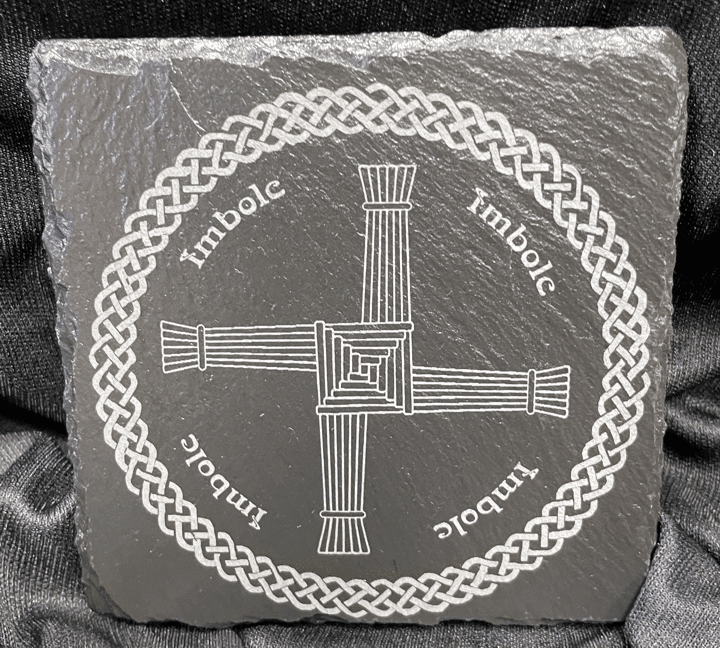 Imbolc ~ Slate Altar Tile / Coaster