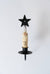 Iron Sconce Taper Holder with Star