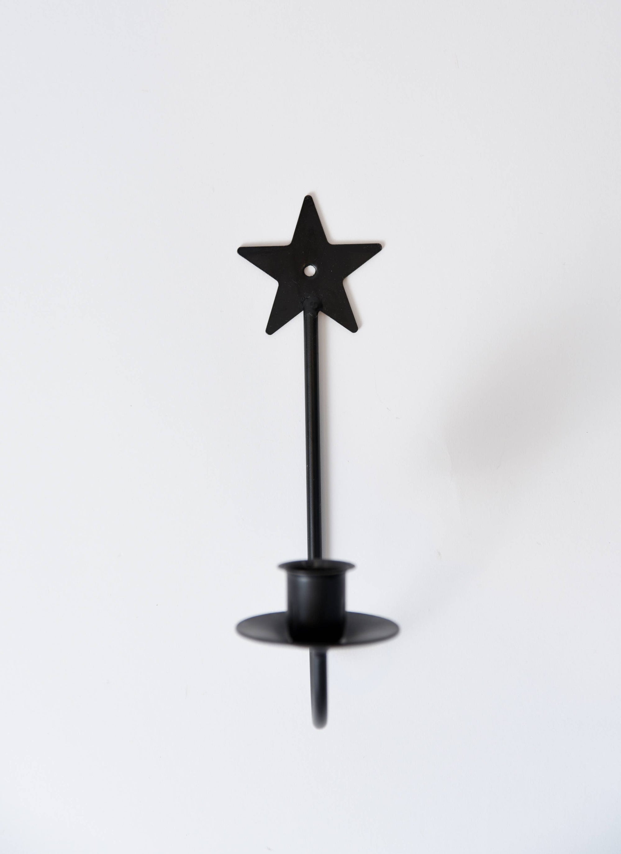 Iron Sconce Taper Holder with Star