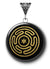 Hecate's Wheel on Black Obsidian for Divine Insight  Pendant