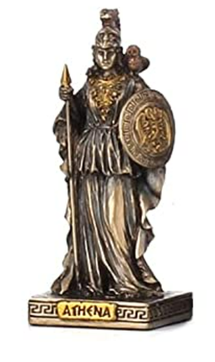 Small Greek Pantheon Athena Statue - Gold Finish