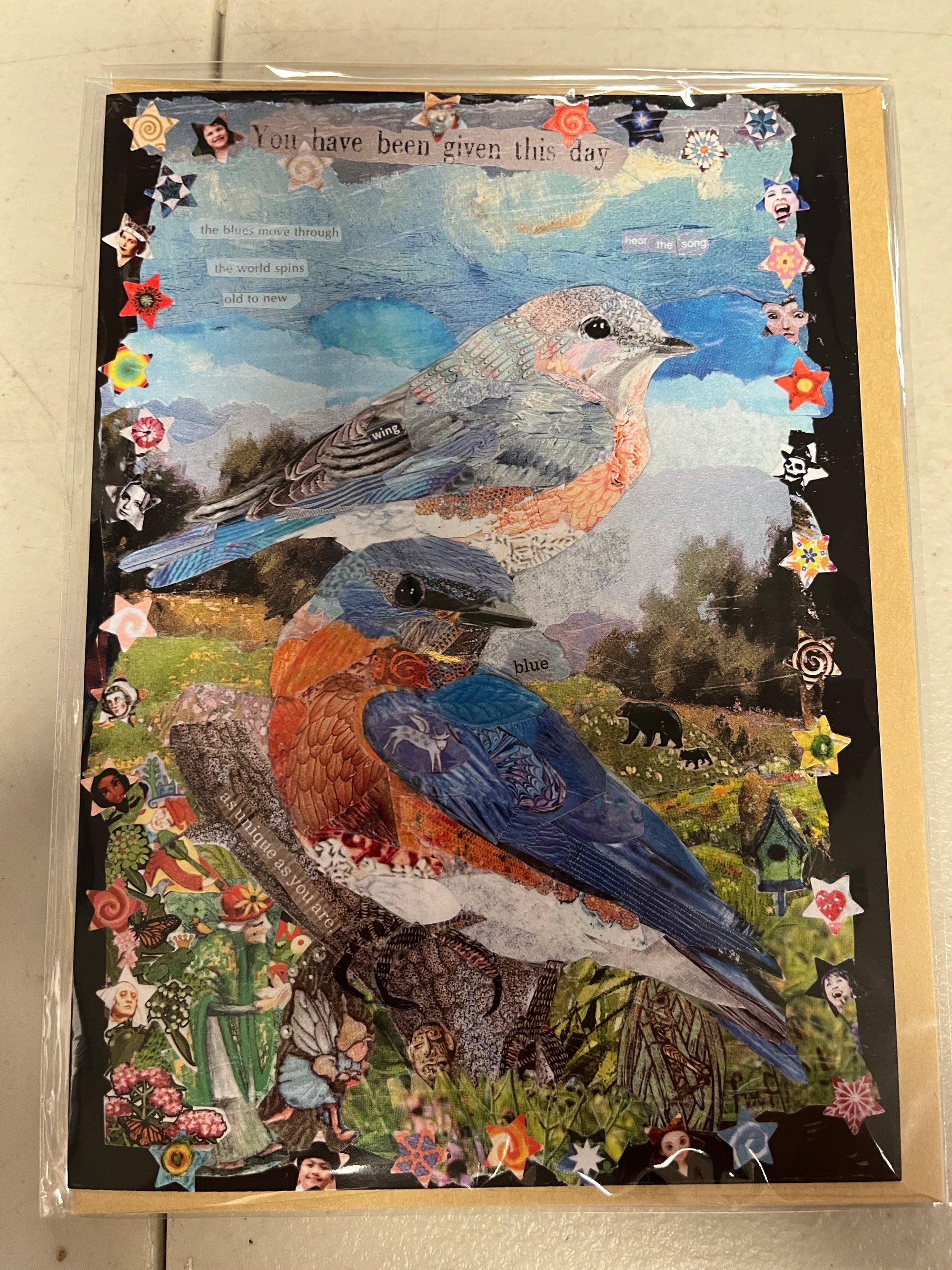 Florrie F Greeting Cards Blue Birds