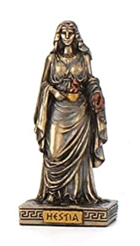 Small Greek Pantheon Hestia Statue - Gold Finish