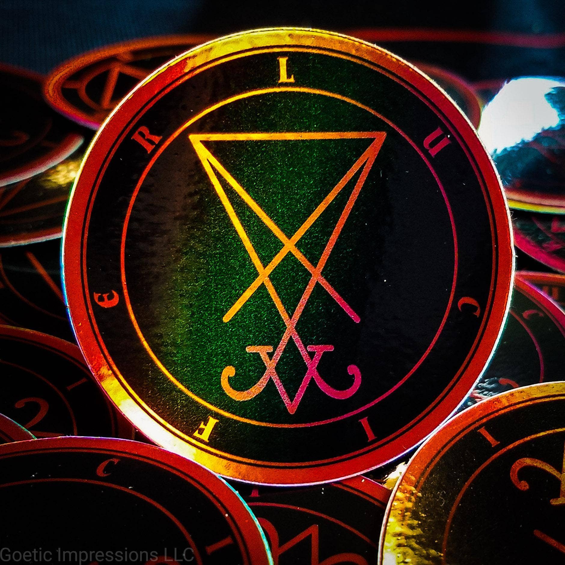 Lucifer Sigil Holographic Sticker