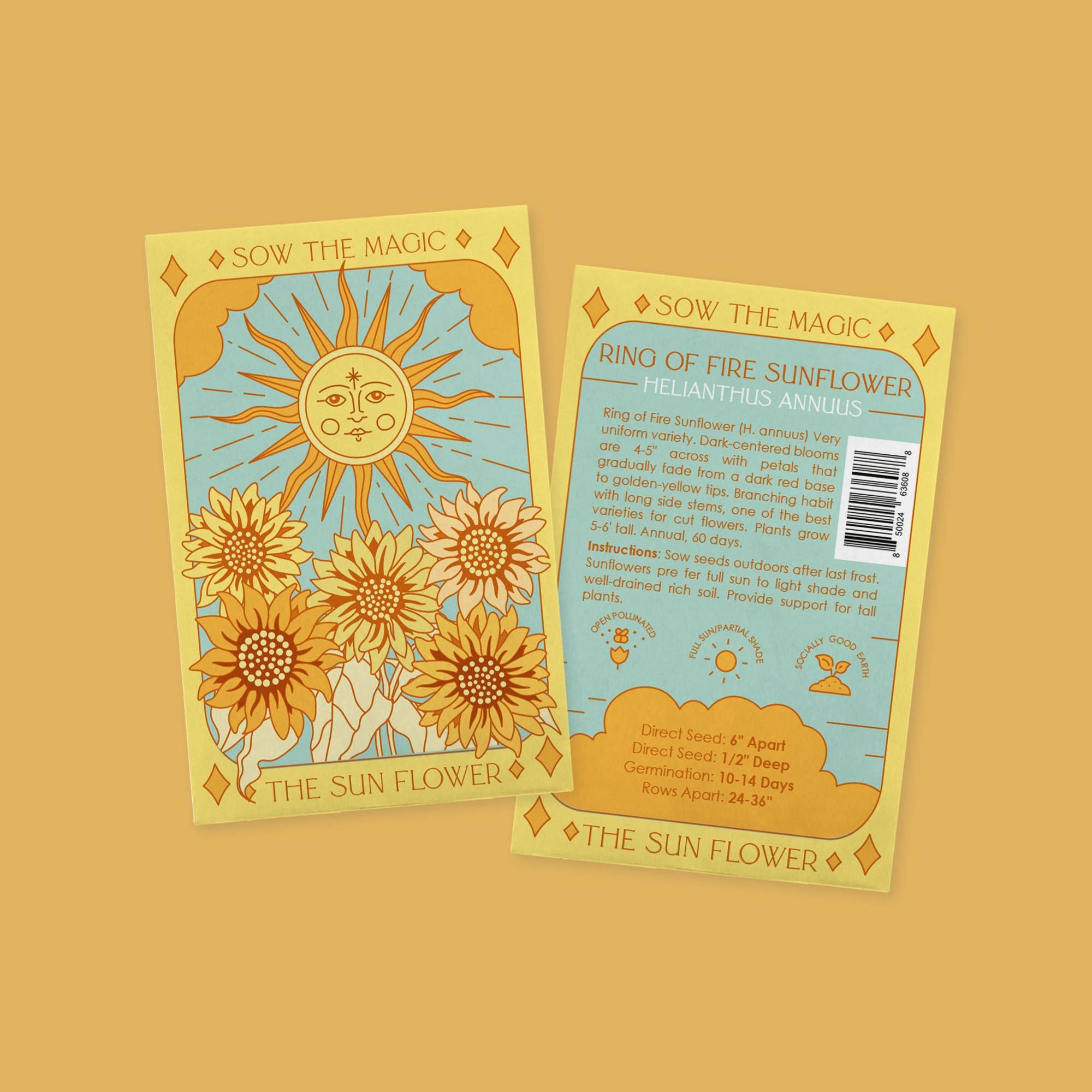 The Sunflower (Ring of Fire) Tarot Garden + Gift Seed Packet