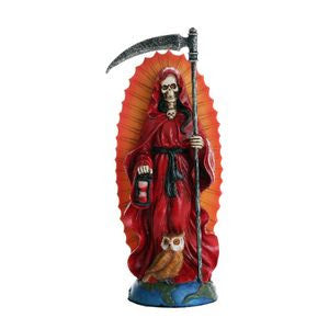 Santa Muerte  Statue -  Red