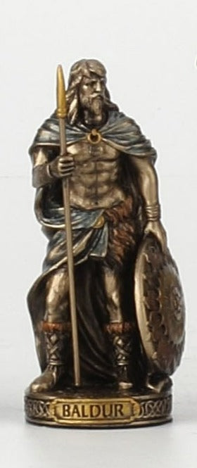 Small Norse God Baldur Statue -Gold Finish